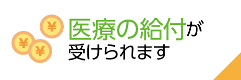 医療の給付が受けられます